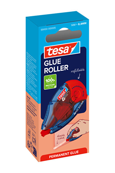 Tesa Roller adeziv permanent reîncărcabil, transparent, 14m x 8.4mm - 59100