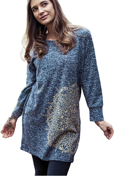 KEY Rochie tip jumper, KEY, KLHD895NI2, Homewear, Albastru, M
