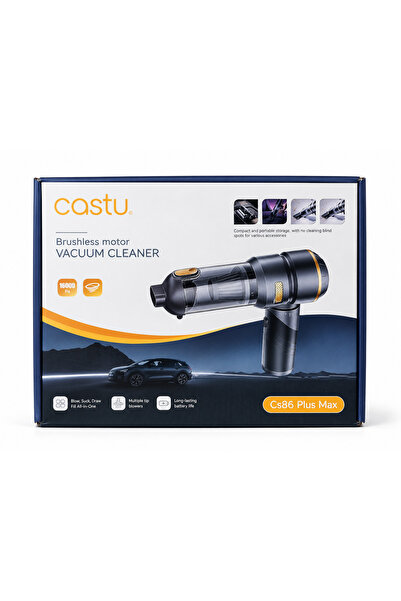 Beyhekim Hırdavat Castu CS86 Plus Max 16.000 Pa Şarjlı Araç Süpürgesi – Fırça...
