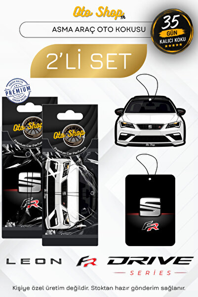 OTOSHOPTR SEAT LEON FR (Beyaz) + FR İCON DESİNG 2'Lİ SET Oto Araç Kokusu