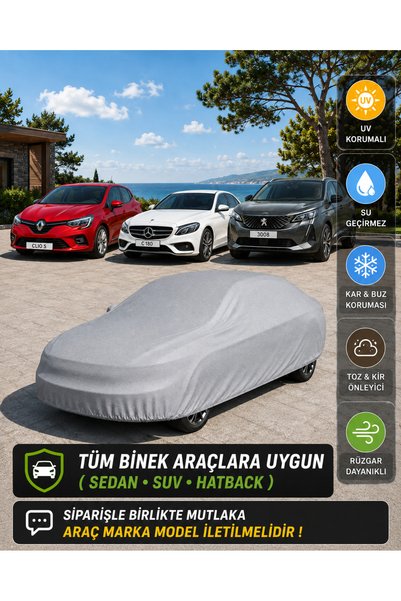 COCEM Tüm Binek Araçlara Uyumlu Oto Araba Brandası - Örtüsü (SEDAN - HATCHBACK - SUV)