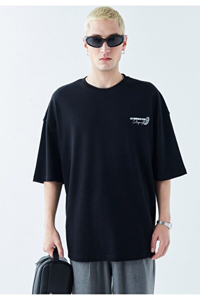 S13 Store Μπλουζάκι Oversize με στάμπα Les Mandalas στην πλάτη