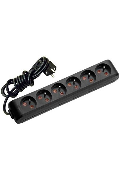 Multi-Let Altılı Grup Priz Ups 2 Metre Siyah (Çocuk Korumalı) 90130602