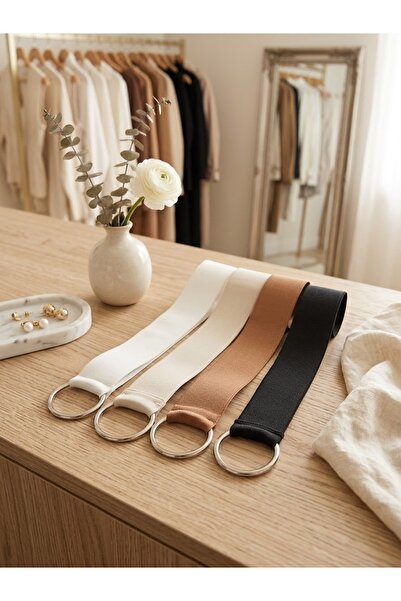 Fiori Elastic Women's Belt With Ring And Halter Buckle, Jacket Belt, Shirt Be...