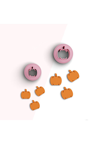 flament aşk Pumpkin Mini Polymer Clay Cutting Mold, Earring Molds, Candy Mold...