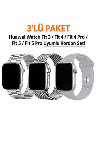 Dexmon Huawei Watch Fit 3 / Fit 4 / Fit 4 Pro / Fit 5 / Fit 5 Pro Uyumlu 3' L...
