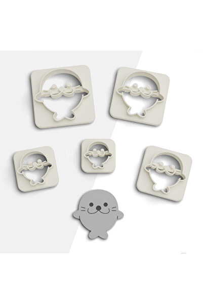 flament aşk Seal Fish Polymer Clay Cutting Mold,Jewelry Molds,Cookie Mold,5 S...