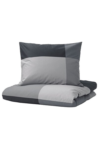 IKEA Tek Kişilik Siyah Nevresim Takımı 150x200 cm Pamuklu Yumuşak