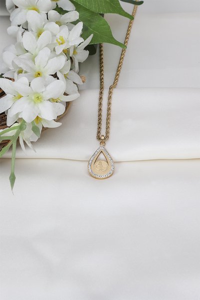 Archhazel Jewelery Twist Chain Necklace with Tuğra Zirconia