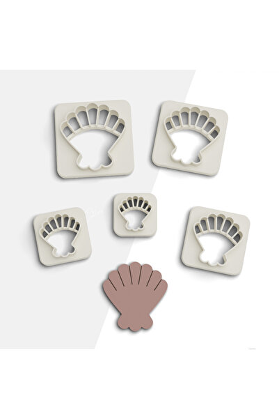 flament aşk Seashell Polymer Clay Cutting Mold, Cake Molds, Cookie Mold, 5 Si...