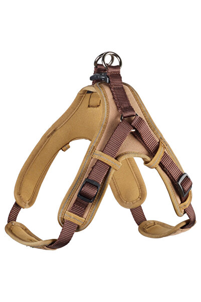 Hunter Köpek Göğüs Tasması Harness Neoprene VQ Kahve Karamel 45-55/S