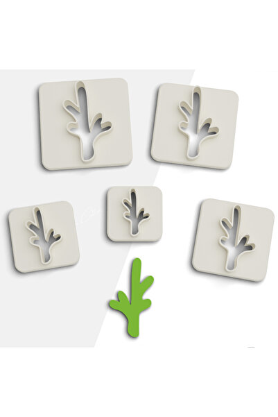 flament aşk Coral Polymer Clay Cutting Mold, Earring Molds, Cookie Mold, 5 Si...