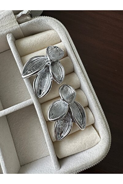 ringbox Silver Color Leaf Earrings