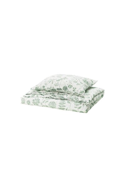 IKEA Tek Kişilik Beyaz Nevresim Takımı 150x200 cm Pamuklu Yumuşak