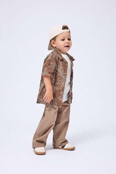 DeFacto Baggy Fit Straight Leg Checkered Trousers Baby Boy (26 Au)