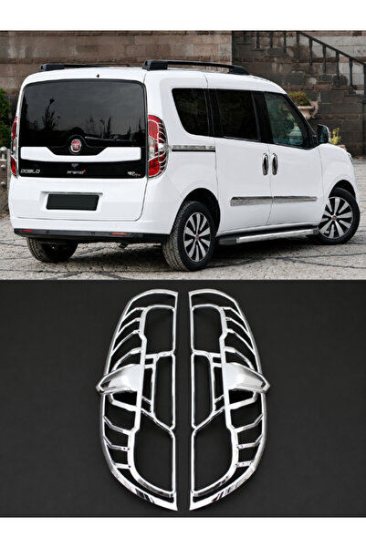 KAPOTO Fiat Doblo 2 2015-2021 Uyumlu Krom Stop Çerçevesi Abs Sağ Sol Arka Sto...