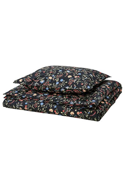 IKEA Tek Kişilik Siyah Nevresim Takımı 150x200 cm Pamuklu Yumuşak