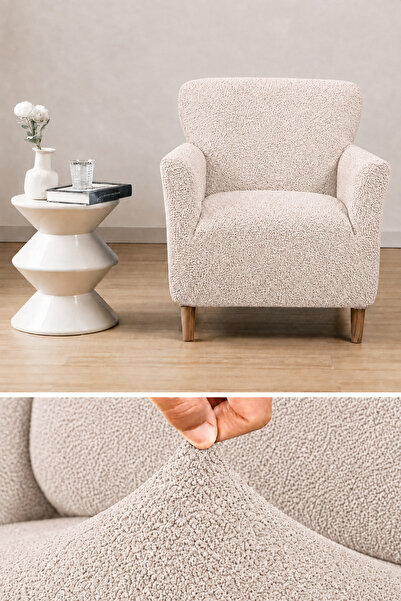 ATUSHOME bohem Lastikli 1 Kişilik Koltuk Örtüsü Kaymaz Esnek ve Yıkanabilir K...