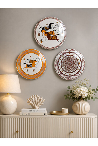 ferayhome Table Painting - Wall Accessory Ceramic Painting Dark Herm Horse Pa...