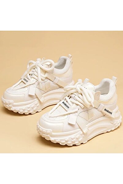 dorbe Women's Mesh Platform Lace-Up Sneakers
