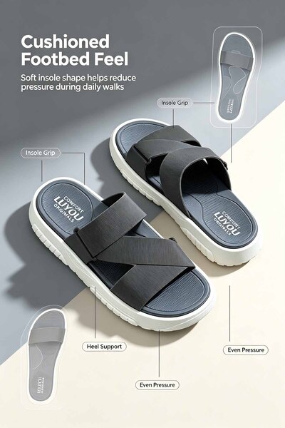 Amity Footwear KSA شباشب مقاومة للماء ومضادة للانزلاق مصنوعة من القماش، صناعة...