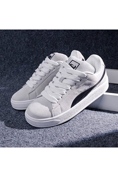 dorbe Women's Black and White Suede Sneakers