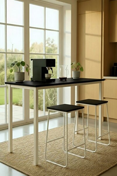 KODIGU 120cm x 45cm BAR Masası 90cm yükseklik | Bar Mutfak Masası | Kahve Köş...