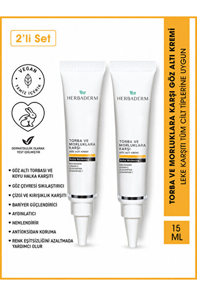 Herbaderm Under-Eye Cream Against Bags and Dark Circles 2X15 ml Advantage Pac...