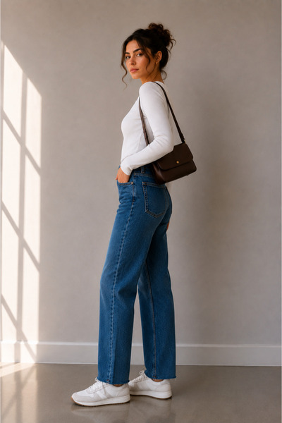 vayro Pantolon Jean Mom Kesik Paça 363 03