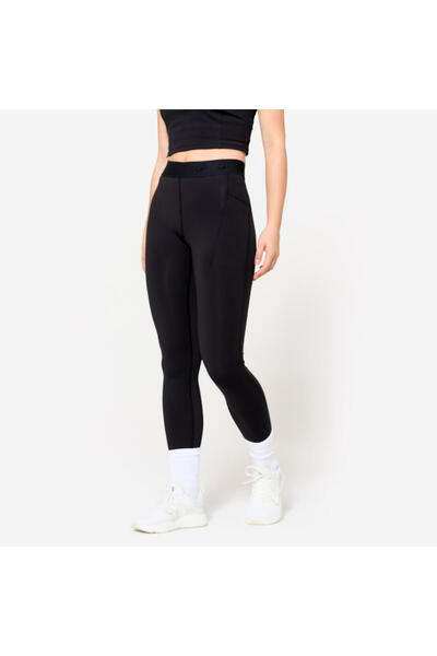 Decathlon Domyos Kadın Lastik Belli Spor Taytı - Siyah