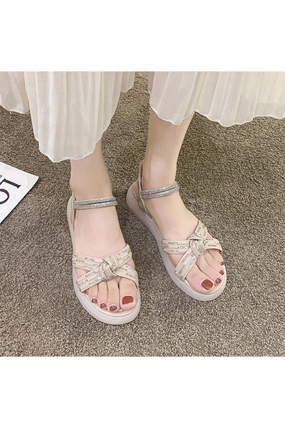 dorbe Women's Apricot Knot Detail Buckle Sandals