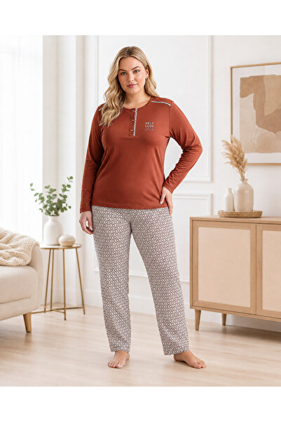 FLZ Women's Plus Size Winter Viscose Pajamas Set 3XL 4XL 5XL 6XL |   Long Sle...