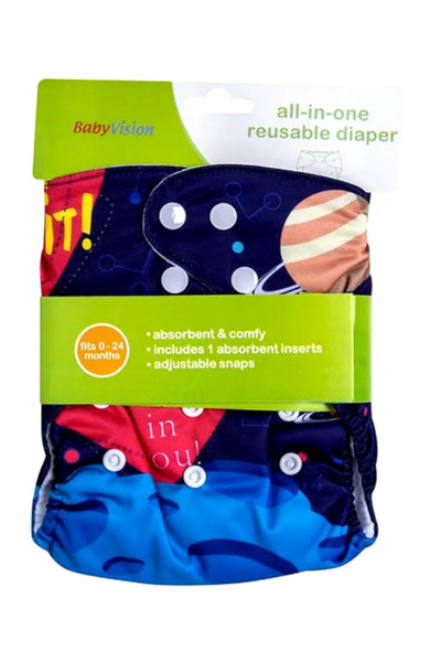 Babycar Babyvision Reusable Diaper All In One Printed