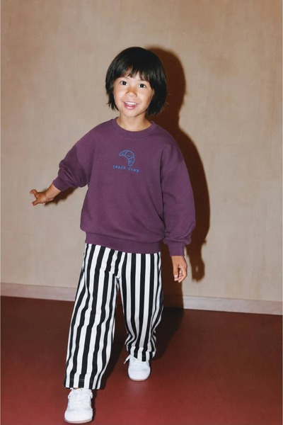 Patriko Girls' and Boys' Fall Sweatshirt Striped Pants Set 2-8 Years