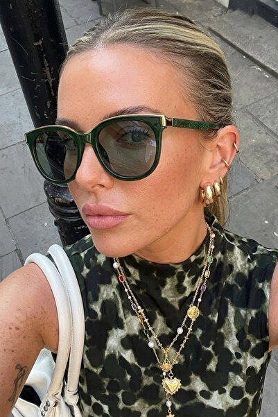 Chunky Frame Melissa New Season Popular Vintage Ultra Light Green Khaki Women...
