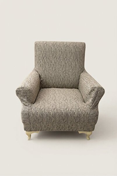 BASHTUGH TİCARET Single Seat Sofa Cover Jacquard Fabric Elastic Flexible Wash...