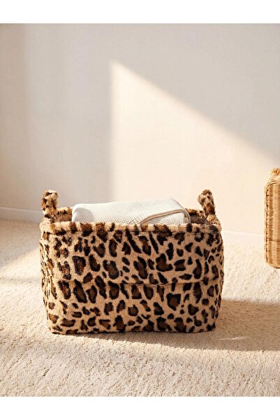LC Waikiki Karışık Leopar Desenli Organizer Sepet (W6)