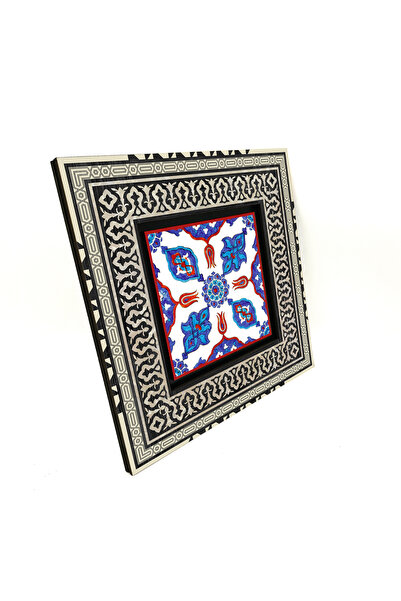 Sadrazam Ottoman Iznik Tile Pattern (Rüstem Pasha Mosque) Printed 20X20 Mdf A...
