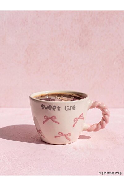 LC Waikiki Mixed Bow Printed Ceramic Mug 270 ml (W6)
