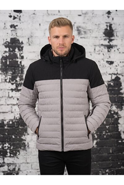 DYNAMO Men's Stone Removable Hooded Inflatable Coat 3011