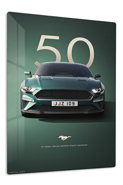 Emesa Art Green Ford Mustang 50 Automotive Metal Wall Art