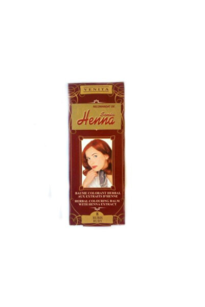 Henna Balsam Colorant cu Extract de Sonia, Nr.8 Rosu Rubiniu, 75 ml