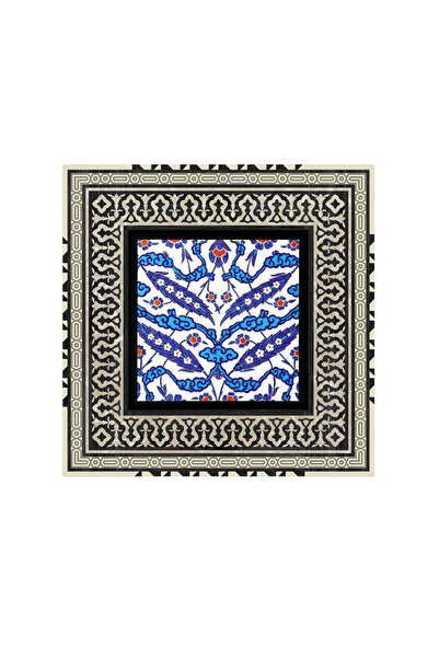 Sadrazam Iznik Tile Pattern (Rüstem Pasha Mosque) Printed 20X20 Mdf Anatolian...