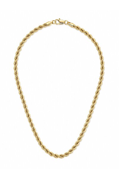 serelya Cm Twisted Chain Model Gold Color 50 cm Women's Necklace