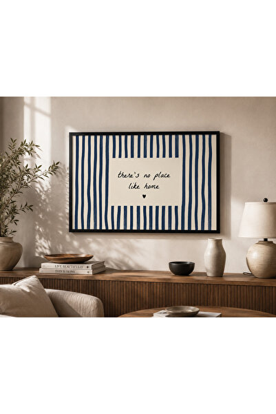 Pegziz Tablou modern cu dungi pentru casă – Nu există loc ca acasă, decor de ...