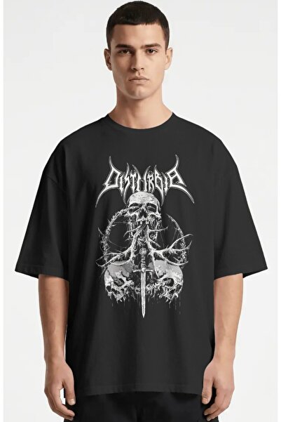 SEVBANO Disturbed Rock Metal Music Band Printed Unisex Oversize Premium T-Shirt