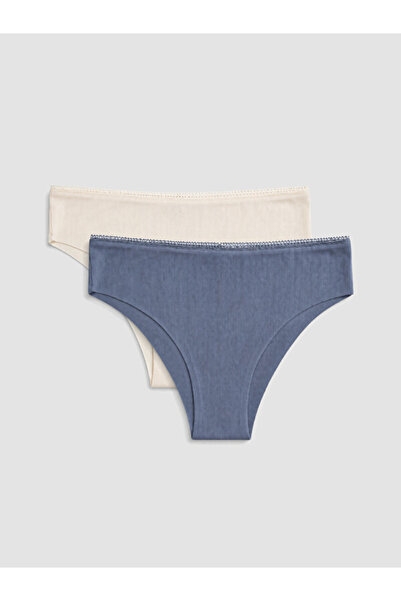 LC Waikiki Quality Pieces from Çelebi Store Plain Brazilian Panties 2-Pack