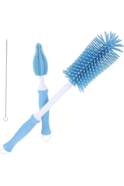 ToolHouse 3-In-1 Straight Handle Silicone Bottle Brush, Portable Water Bottle...