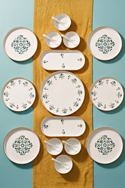 Kitchen Life Set de mic dejun Dharma stivuibil pentru 6 persoane, 21 de piese...