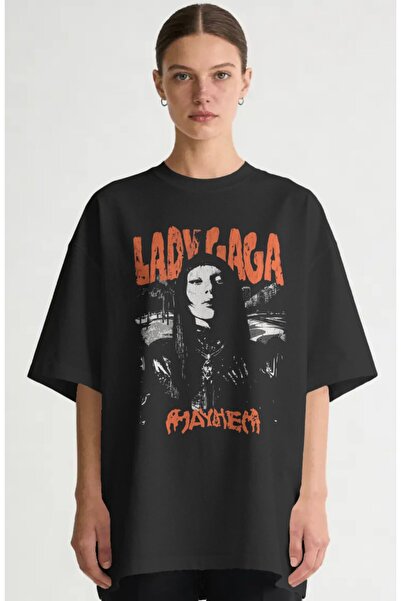 SEVBANO Μπλουζάκι Lady Gaga Mayhem Singer με στάμπα Unisex Oversize Premium